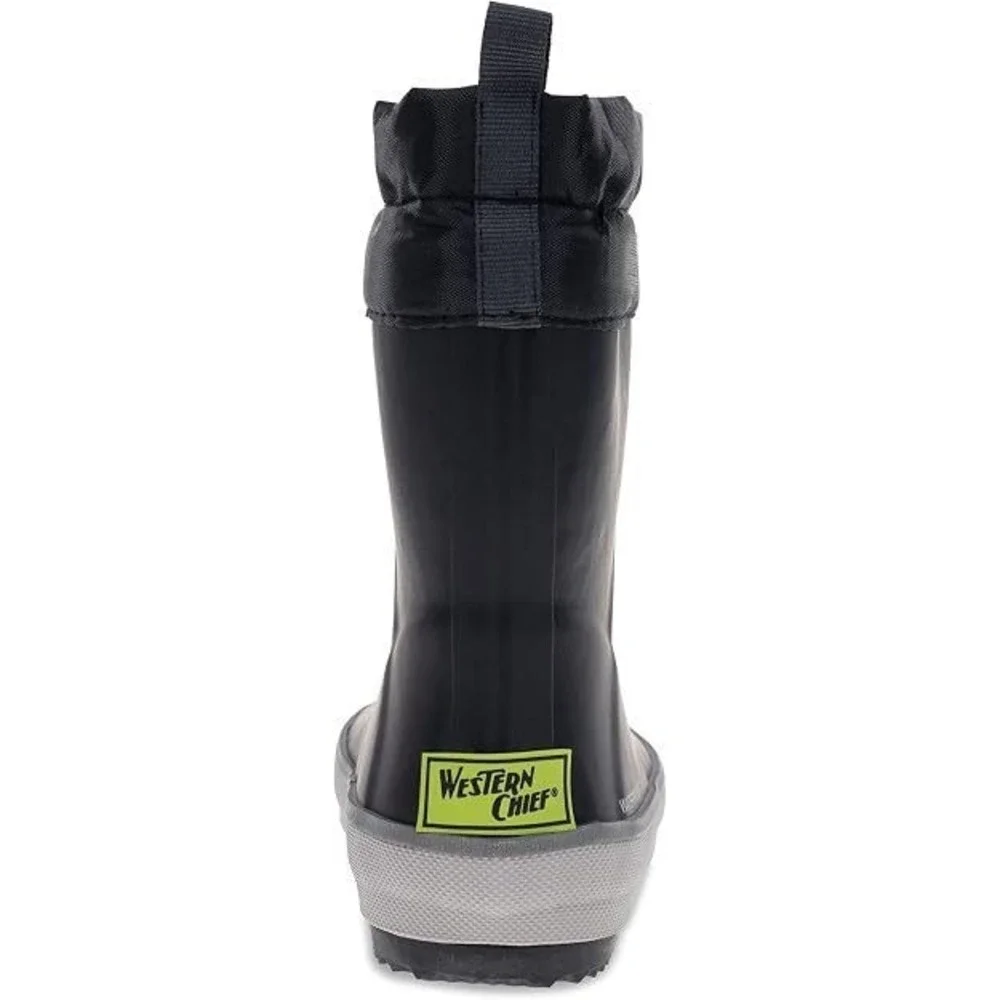 Western Chief Kids Element Lightweight Rain Boots w/ Cozy Lining - Black - Sz 8T